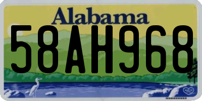 AL license plate 58AH968