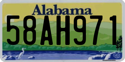AL license plate 58AH971