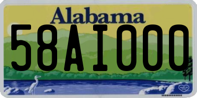 AL license plate 58AI000