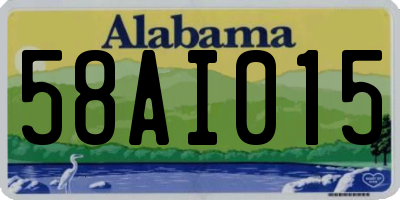 AL license plate 58AI015