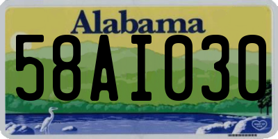 AL license plate 58AI030