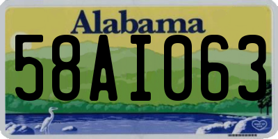 AL license plate 58AI063