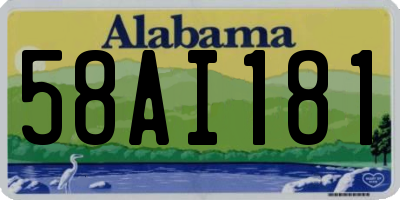 AL license plate 58AI181