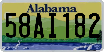 AL license plate 58AI182