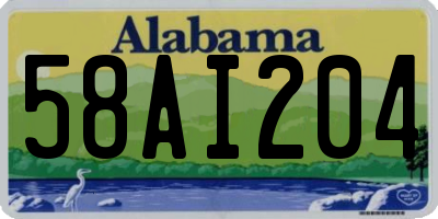 AL license plate 58AI204