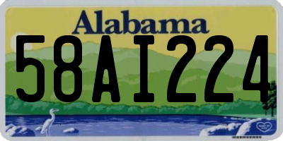 AL license plate 58AI224