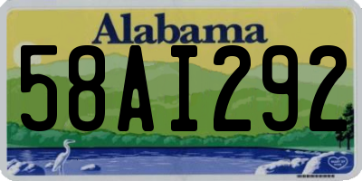 AL license plate 58AI292