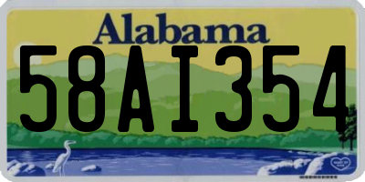 AL license plate 58AI354