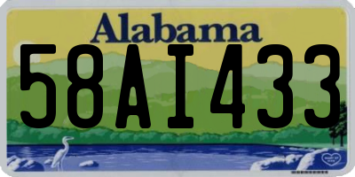 AL license plate 58AI433