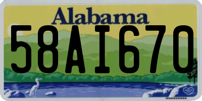 AL license plate 58AI670