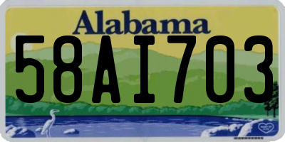 AL license plate 58AI703