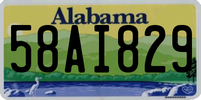 AL license plate 58AI829