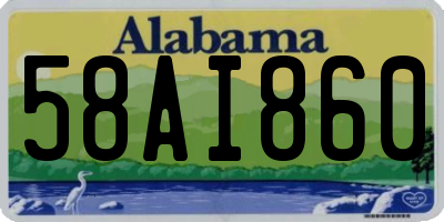 AL license plate 58AI860
