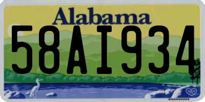 AL license plate 58AI934