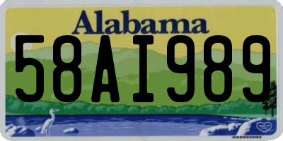 AL license plate 58AI989