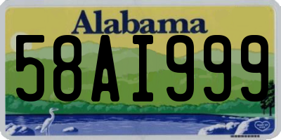 AL license plate 58AI999