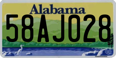AL license plate 58AJ028