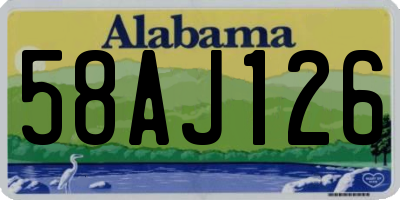 AL license plate 58AJ126