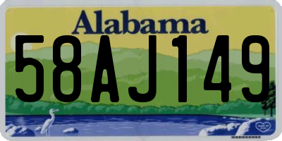 AL license plate 58AJ149