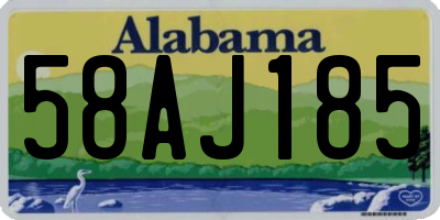 AL license plate 58AJ185