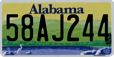 AL license plate 58AJ244
