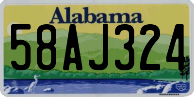 AL license plate 58AJ324