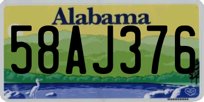 AL license plate 58AJ376