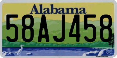 AL license plate 58AJ458