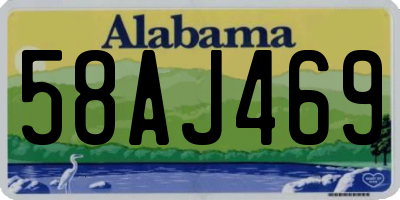 AL license plate 58AJ469