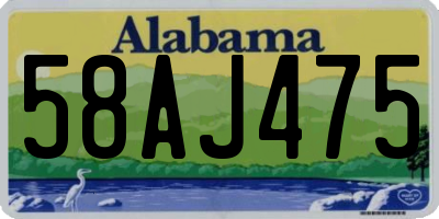 AL license plate 58AJ475