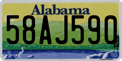 AL license plate 58AJ590