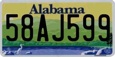 AL license plate 58AJ599