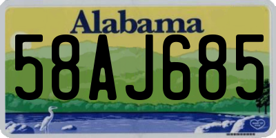 AL license plate 58AJ685