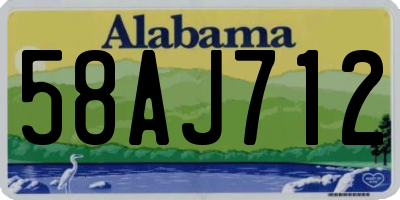 AL license plate 58AJ712
