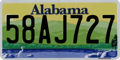 AL license plate 58AJ727