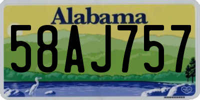 AL license plate 58AJ757