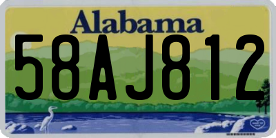 AL license plate 58AJ812