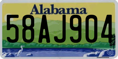 AL license plate 58AJ904