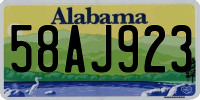 AL license plate 58AJ923