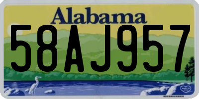 AL license plate 58AJ957