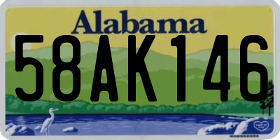 AL license plate 58AK146