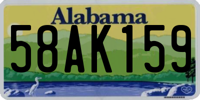 AL license plate 58AK159