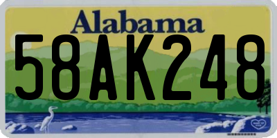 AL license plate 58AK248