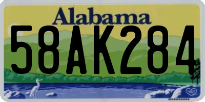 AL license plate 58AK284