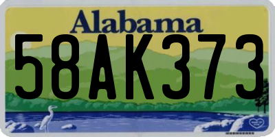 AL license plate 58AK373