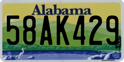 AL license plate 58AK429