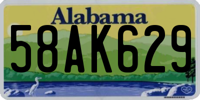 AL license plate 58AK629