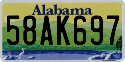 AL license plate 58AK697