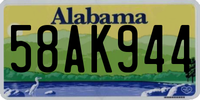 AL license plate 58AK944