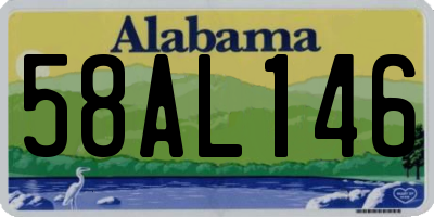 AL license plate 58AL146